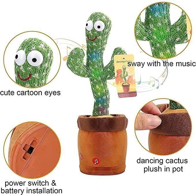 LED Musical Dancing & Mimicry Cactus Toy - Veesho