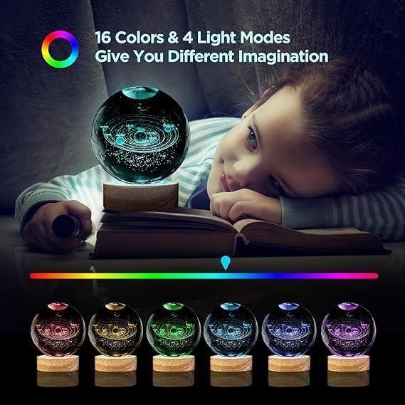 3D Crystal Lamp Ball(Assorted Design) - Veesho