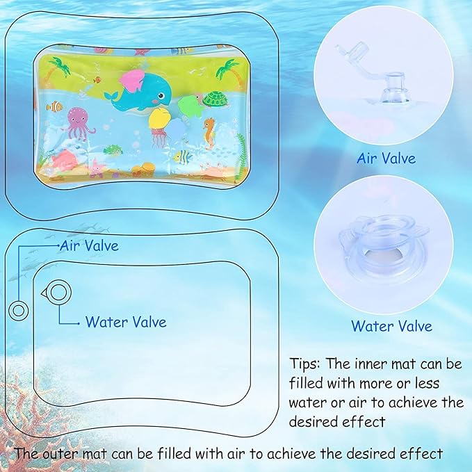 Premium Inflatable Water Play Mat & Tummy Time Activity Center - Veesho