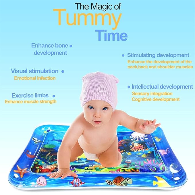 Premium Inflatable Water Play Mat & Tummy Time Activity Center - Veesho