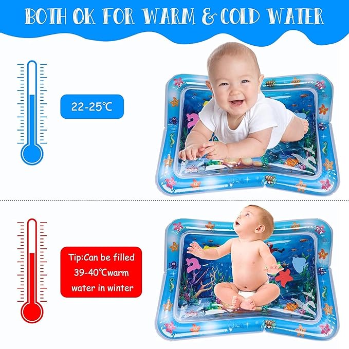 Premium Inflatable Water Play Mat & Tummy Time Activity Center - Veesho