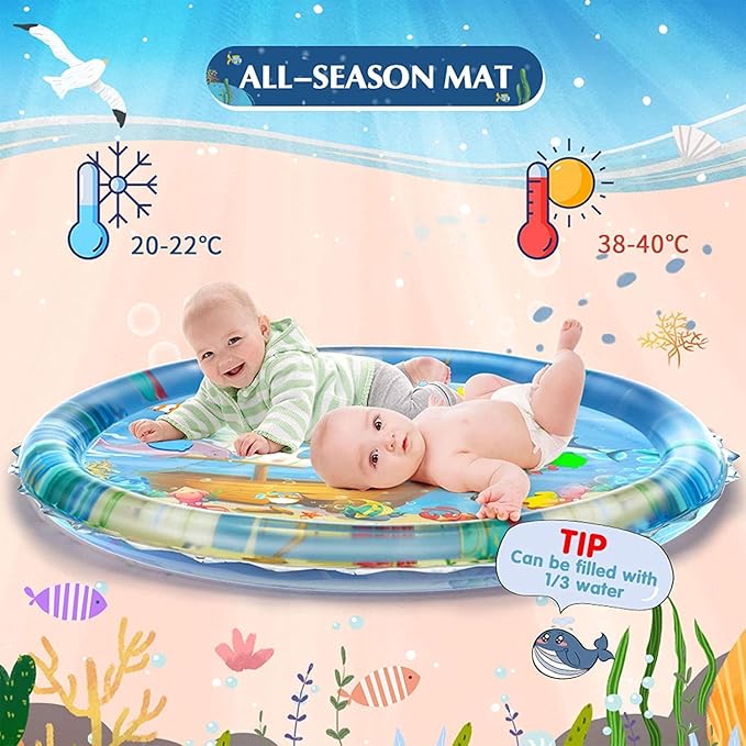Premium Inflatable Water Play Mat & Tummy Time Activity Center - Veesho