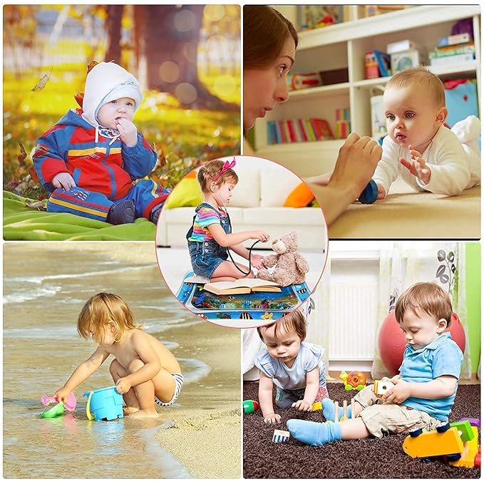 Premium Inflatable Water Play Mat & Tummy Time Activity Center - Veesho